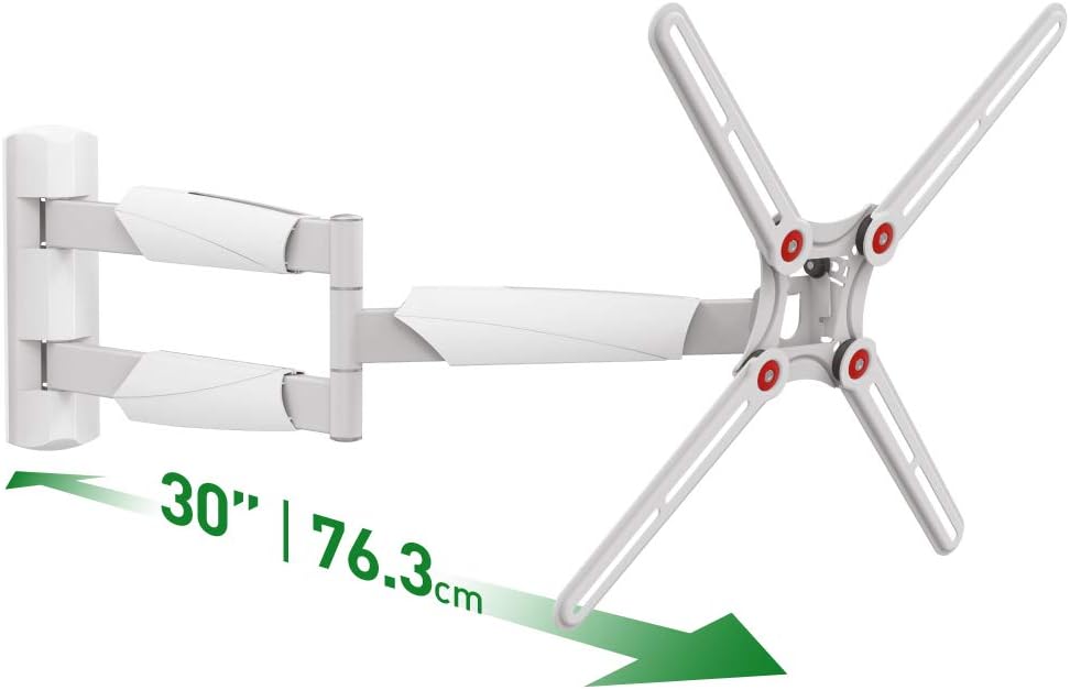 Barkan Long TV Wall Mount, 13 - 65 inch Full Motion Articulating - 4 Movement Flat / Curved Screen Bracket, Holds up to 79lbs, Extremely Extendable, Fits LED OLED LCD Pack of 2