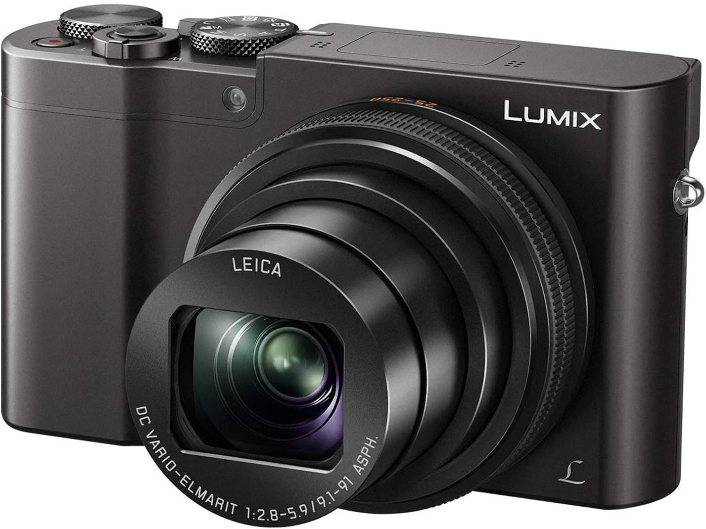 PANASONIC LUMIX ZS200 4K Digital Camera, DC-ZS200K, 20.1 Megapixel 1-Inch Sensor, 15X LEICA DC VARIO-ELMAR Lens, F3.3-6.4 Aperture, HYBRID O.I.S. Stabilization, 3-Inch LCD , DC-ZS200K (Black)