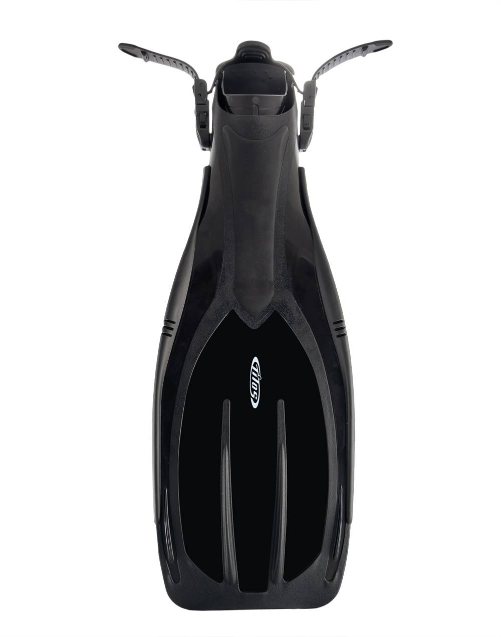 Tilos Torrent Open Heel Fins (Black, Medium-Large)