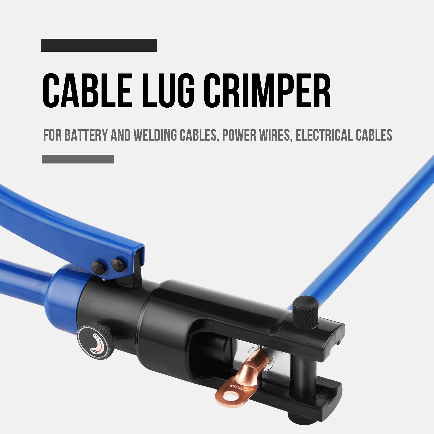 LICHAMP Hydraulic Cable Lug Tool, 6 AWG to 4/0 AWG Battery Cable Crimping Tool WIRE Terminal Crimper Set, 1202BL Pack of 2