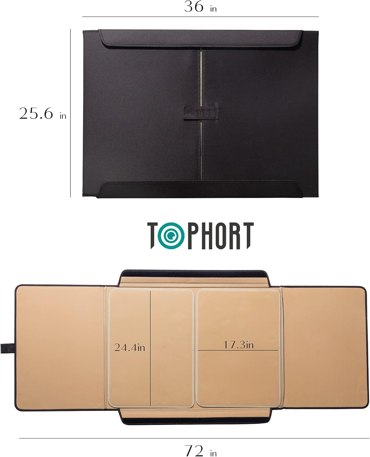 TOPHORT Portable Jigsaw Puzzle Board Mat Holds up to 1500 Pieces, Non-Slip Surface Puzzle Tables with 2 Removable Puzzle Trays, Puzzle Organizer and Storage for Adults