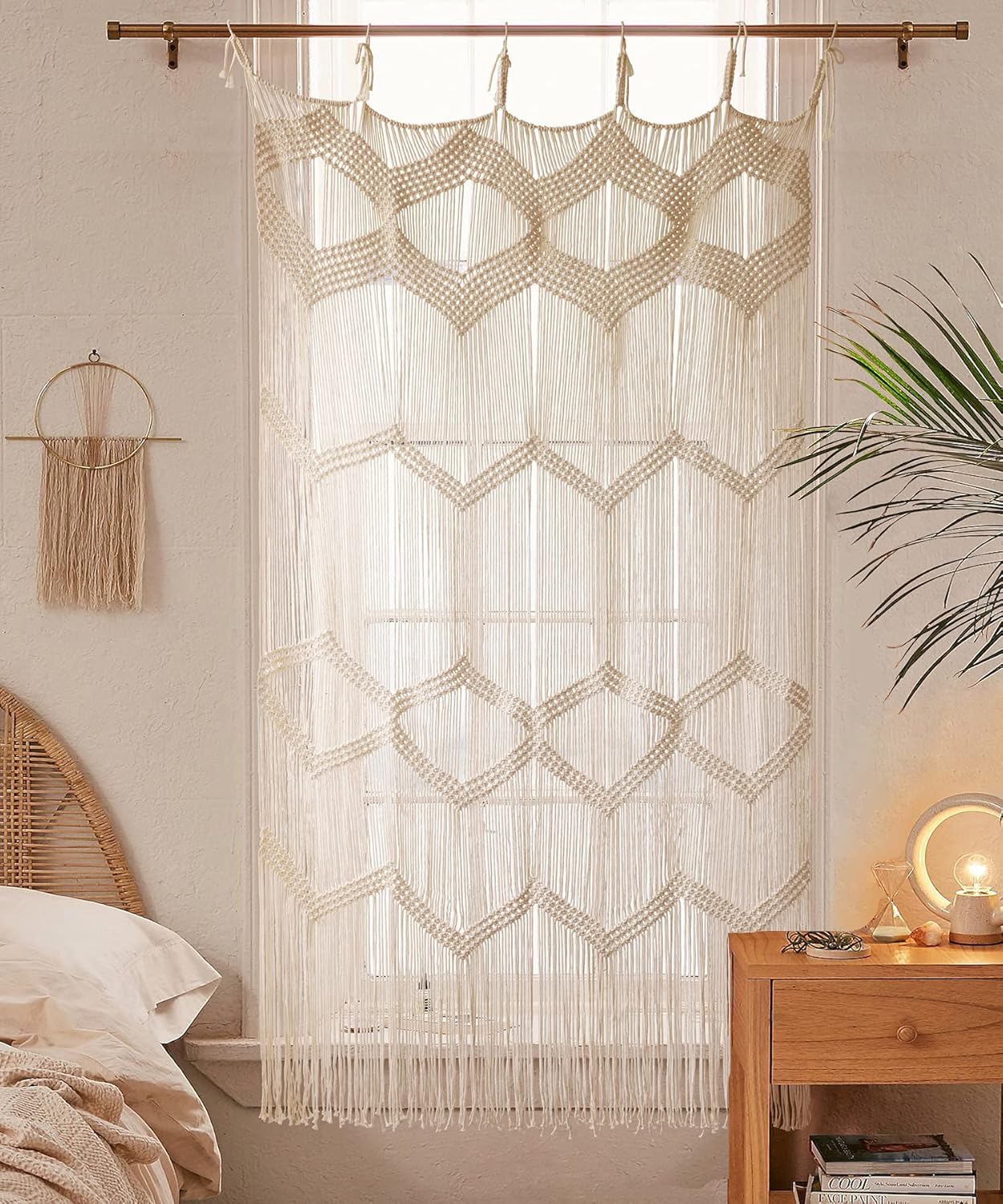 Macrame Curtain Window Macrame Doorway Macrame Wall Decor Boho Home D&eacute;cor 42