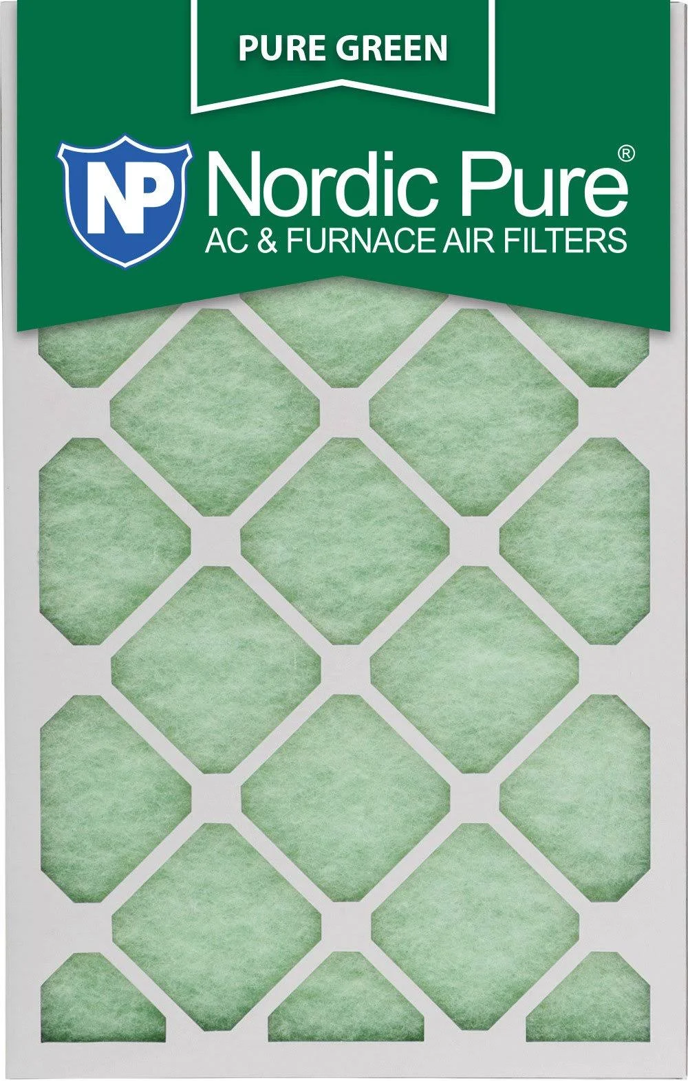Nordic Pure 18x20x1 Pure Green AC Furnace Air Filters 12 Pack