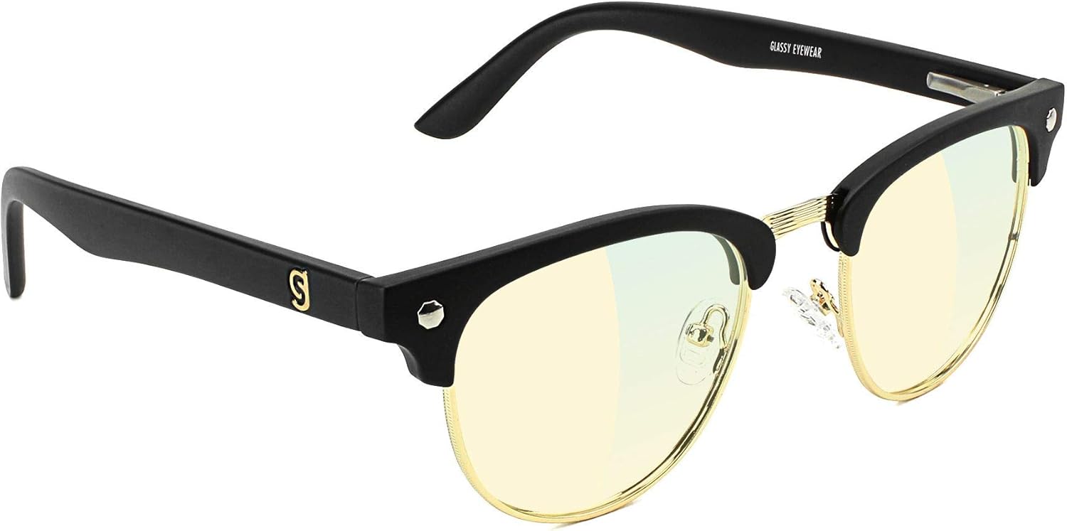 GLASSY Morrison Premium Blue Light Blocking Glasses, Anti Eyestrain and Fatigue, Glasses for Computer and Gaming Pack of 2