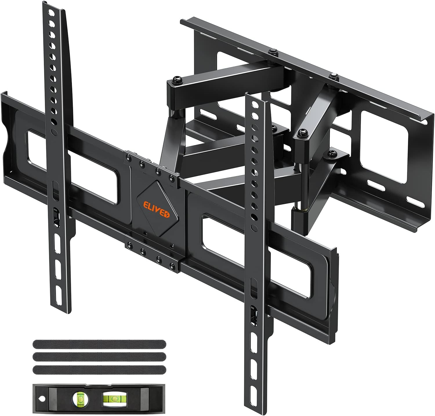 ELIVED TV Wall Mount for Most 37-75 Inch Flat Screen TVs, Swivel and Tilt Full Motion TV Mount Bracket with Articulating Dual Arms, Max VESA 600x400mm, 99 lbs. Loading, Fits 16