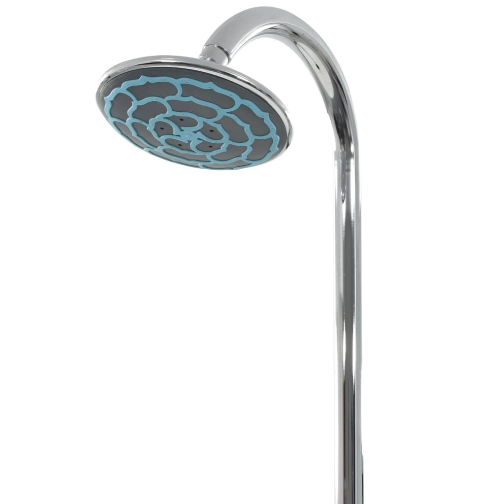 vidaXL Solar Shower Black 84.3x22 4.8 Gal