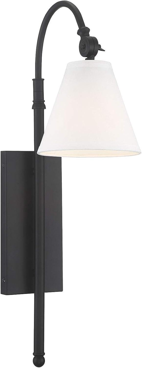 Savoy House 9-1201-1-89 Rutland 1-Light Matte Black Sconce (12