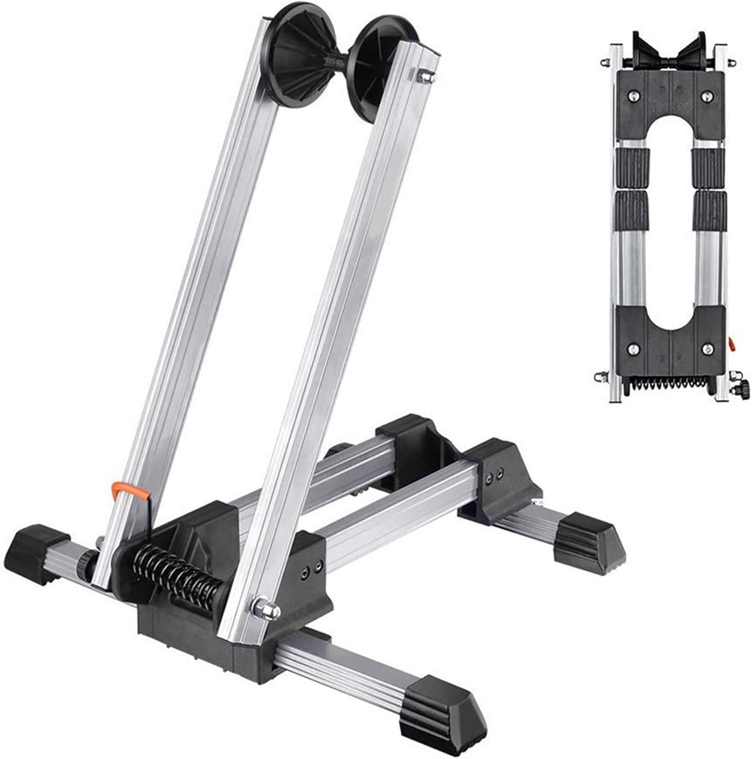 Sports Foldable Alloy Bicycle Stand Bike Floor Parking Rack Steady Wheel Holder Fit 20