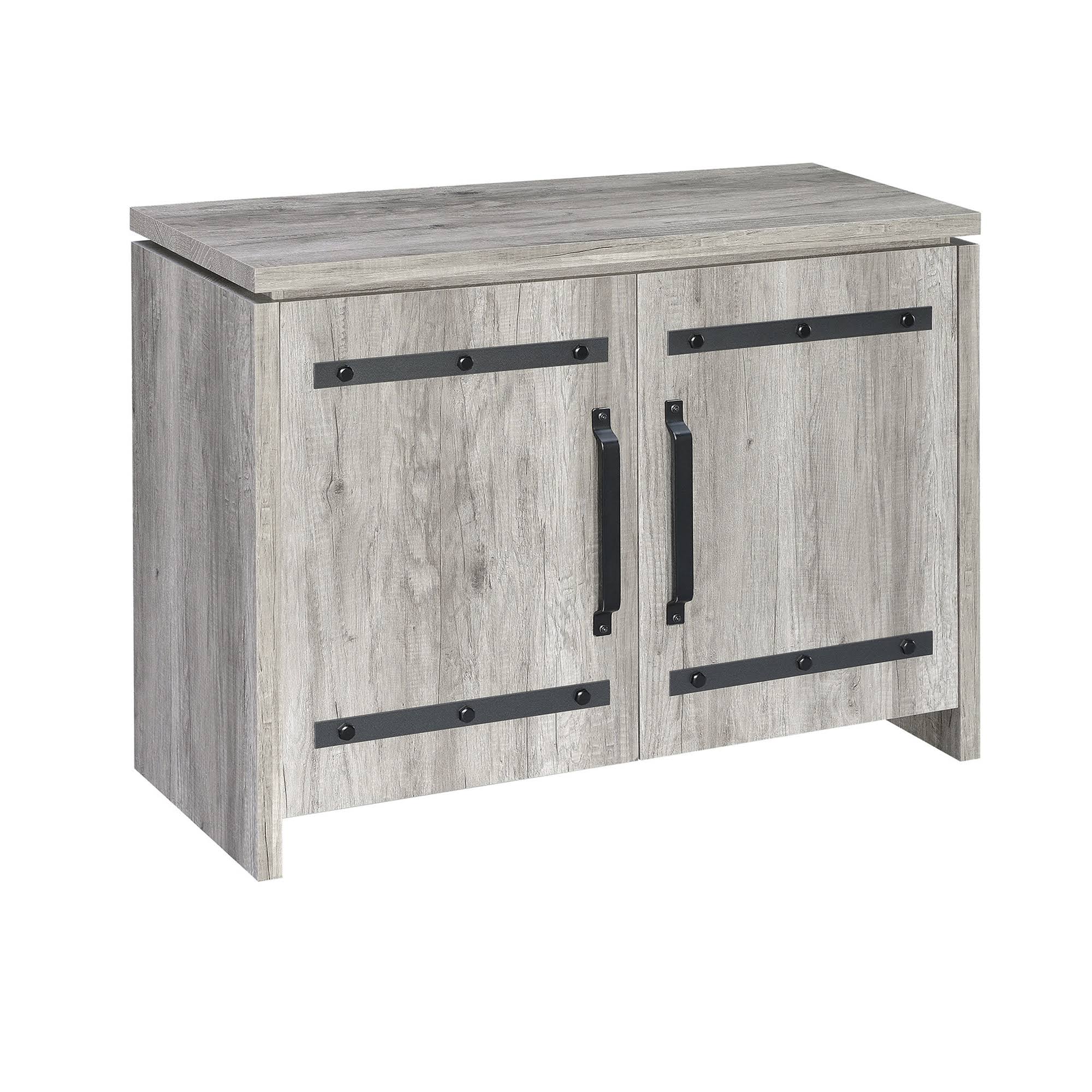 Spacious Wooden Accent Cabinet Gray