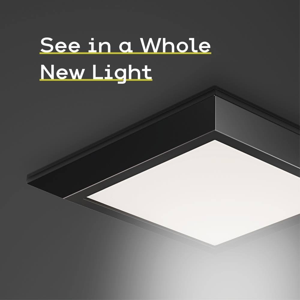 Next Glow Luxurious Ceiling Slim Light 7-in Black Flush Mount Light Energy Star | NG2181-4