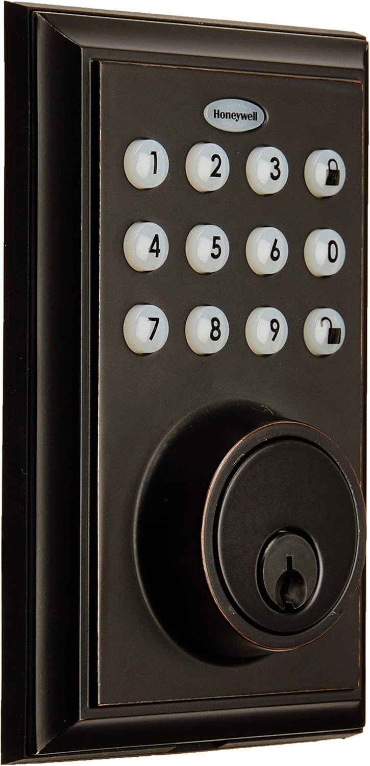 BLE Electronic Entry Deadbolt with Keypad, Square Faceplate