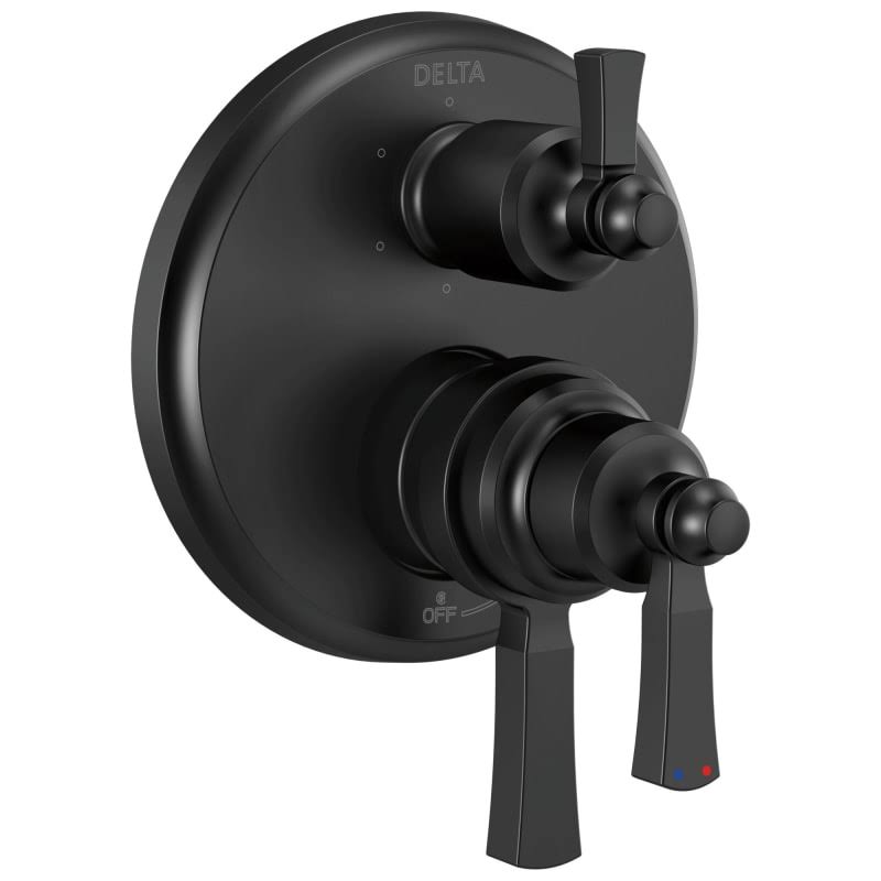 Delta T27956-BL Dorval Monitor 17 Series Valve Trim with 6 Setting Diverter - Matte Black