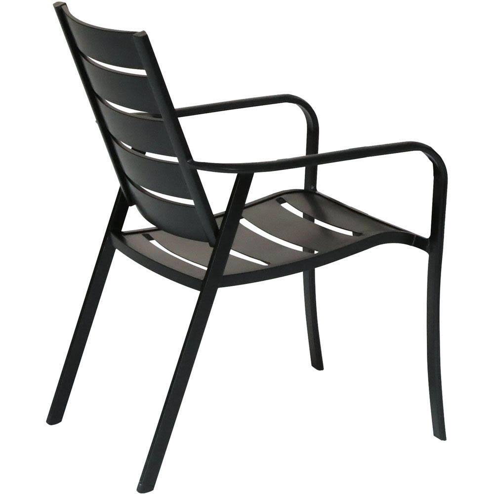 Hanover Cortino 3-Piece Commercial-Grade Bistro Set with 2 Aluminum Slat-Back Dining Chairs and A 30x22 Slat-Top Table