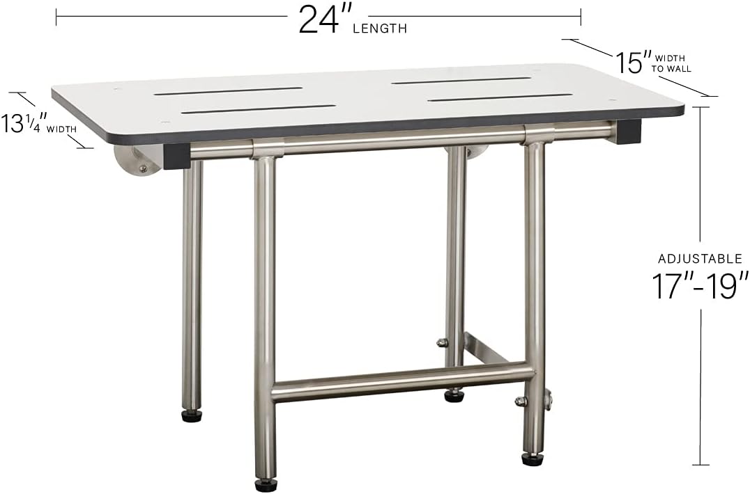 Seachrome SSB2-240150-PWS Shower Bench Seat, 24