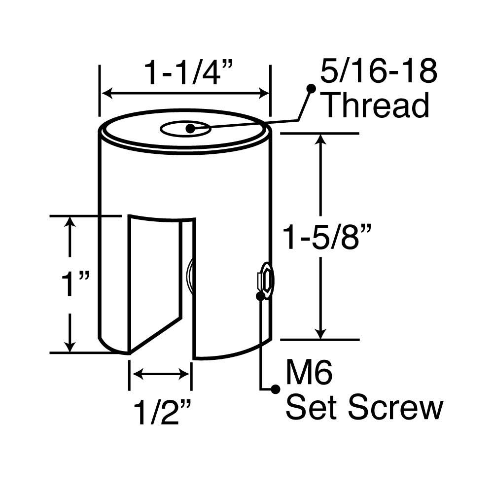 Sign Standoff Matte Chrome Finish Grip It No Drill Slotted Standoff for 1/2 inch Material Pack of 8 by Outwater