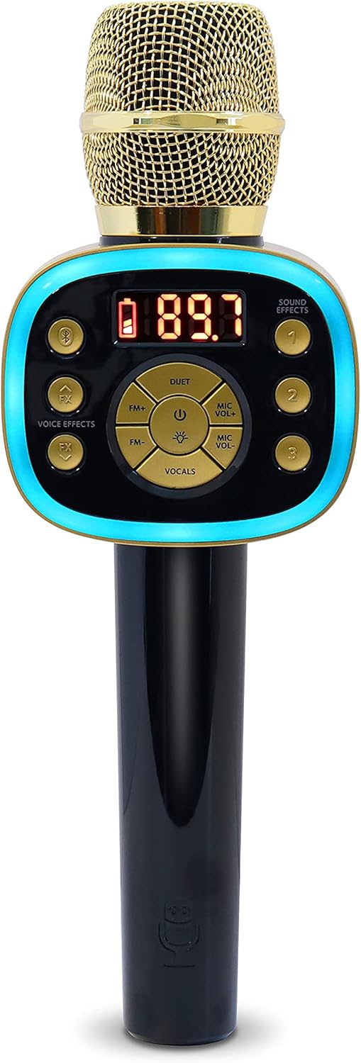 Carpool Karaoke The Mic 2.0 2021 Version, Wireless Bluetooth Karaoke Microphone with Voice Changing Effects and Duet Options, Rose Gold Pack of 2