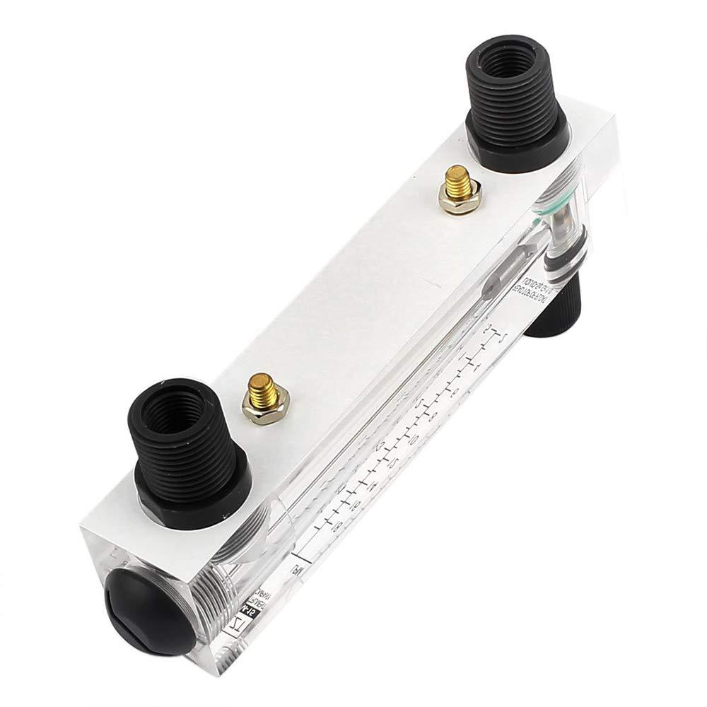 tatoko Flowmeters Adjustable Knob 0.5-5GPM 2-18LPM Water Flow Meter Panel Type Flowmeter Pack of 2