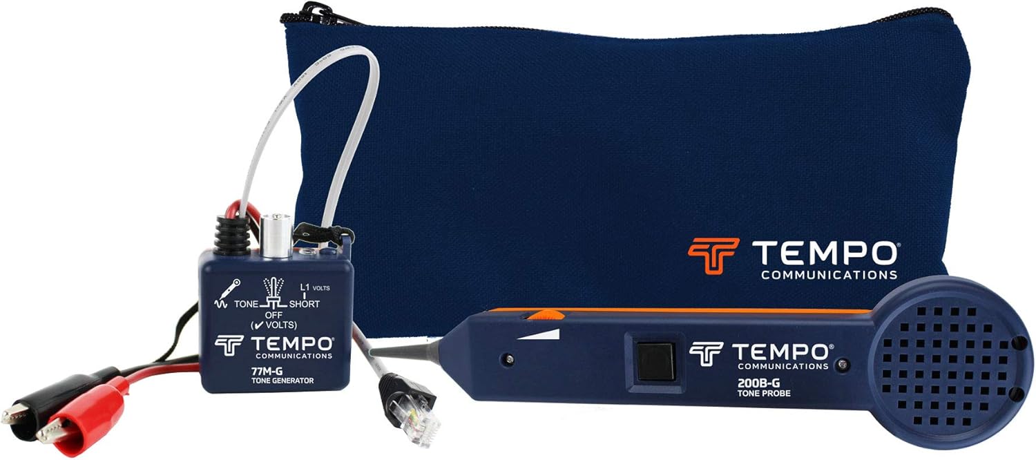 TEMPO Communications 601K-G Tone and Probe Kit &ndash; Tone Tracing Kit &ndash; Includes Tone Probe and Tone Generator (formerly Greenlee Communications)
