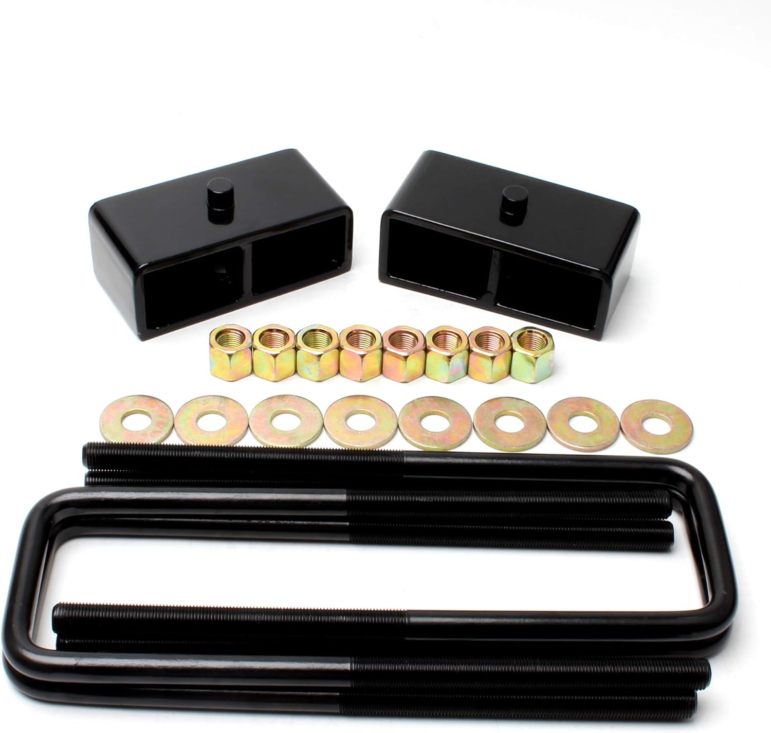 ZY WHEEL 2'' Rear Leveling Lift Kit Block with U Bolts for 1995-2021 Toyota Tacoma Tundra