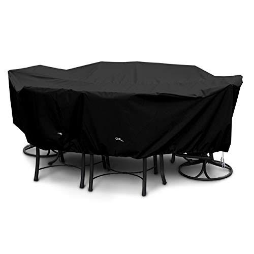 KoverRoos 132x22L x 74x22W x 28x22H Weathermax Dining Set Cover - Black