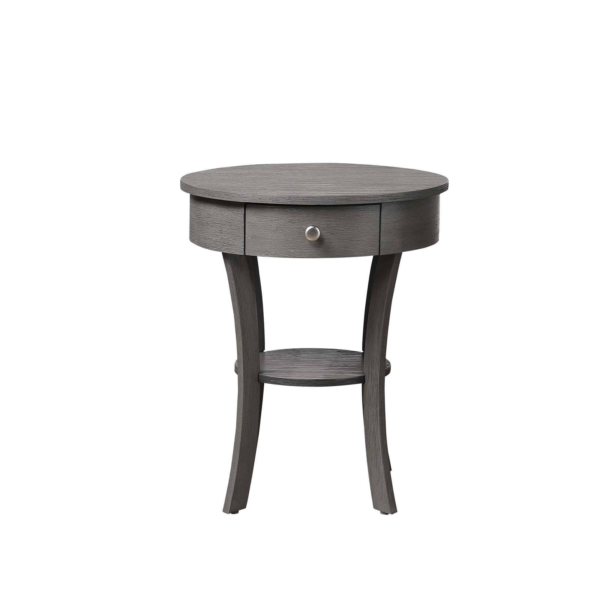 Classic Accents Schaffer End Table Dark Gray Wirebrush - Breighton Home