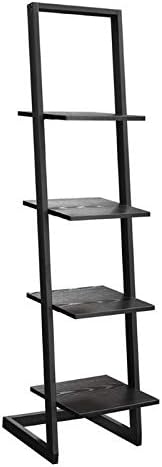Scranton & Co 4 Shelf Ladder Bookcase in Black