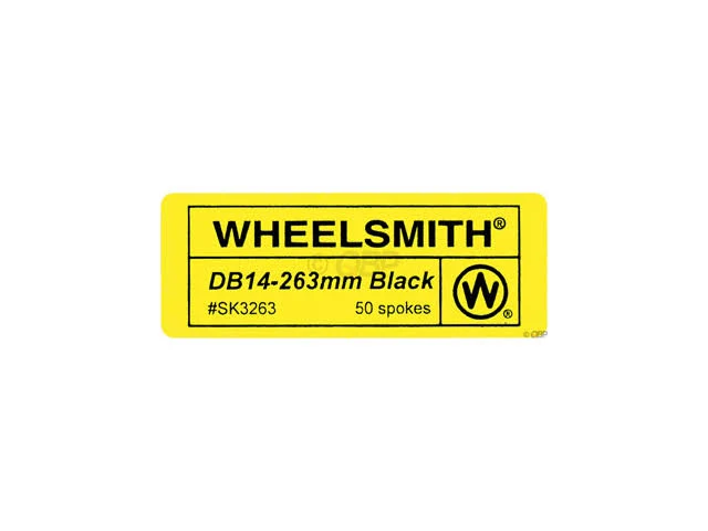 Wheelsmith 14g Double Butted 252mm Black 2.0mm Spokes