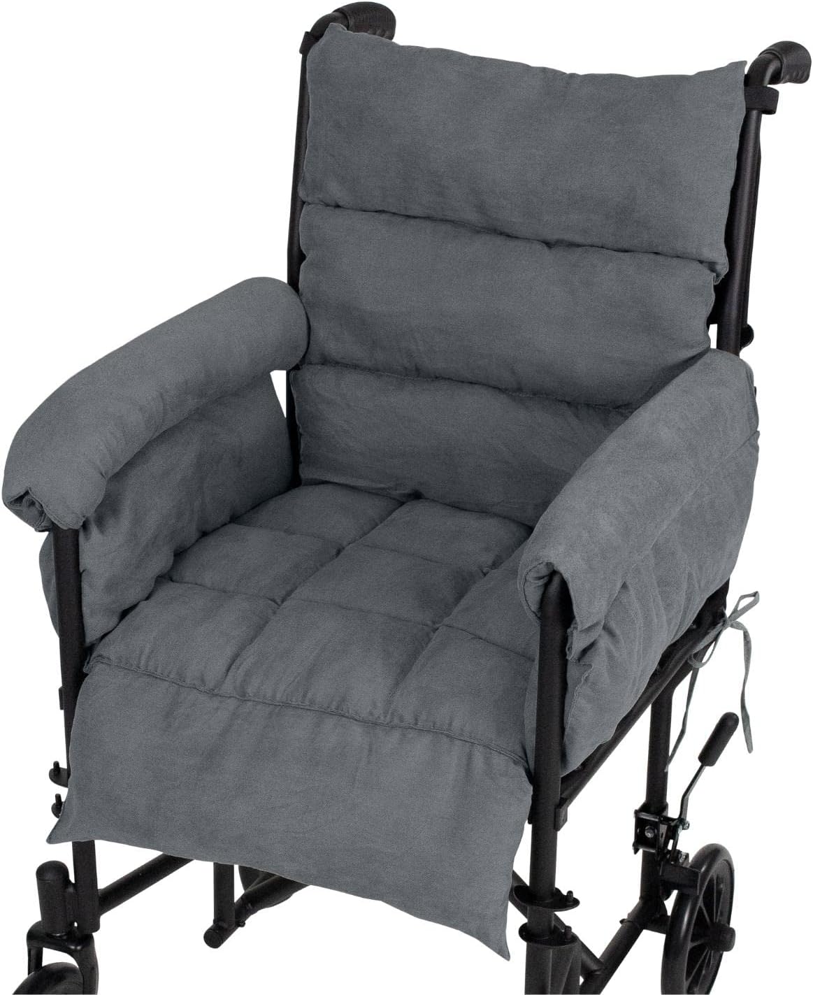 Vive Wheelchair Seat Cushion - Comfortable Back Pressure, Pain Relief - for Desk, Office, Car, Gaming Chair - Large, Soft Non-Slip Pillow for Coccyx - Folding Lower Tailbone Support (Gray)