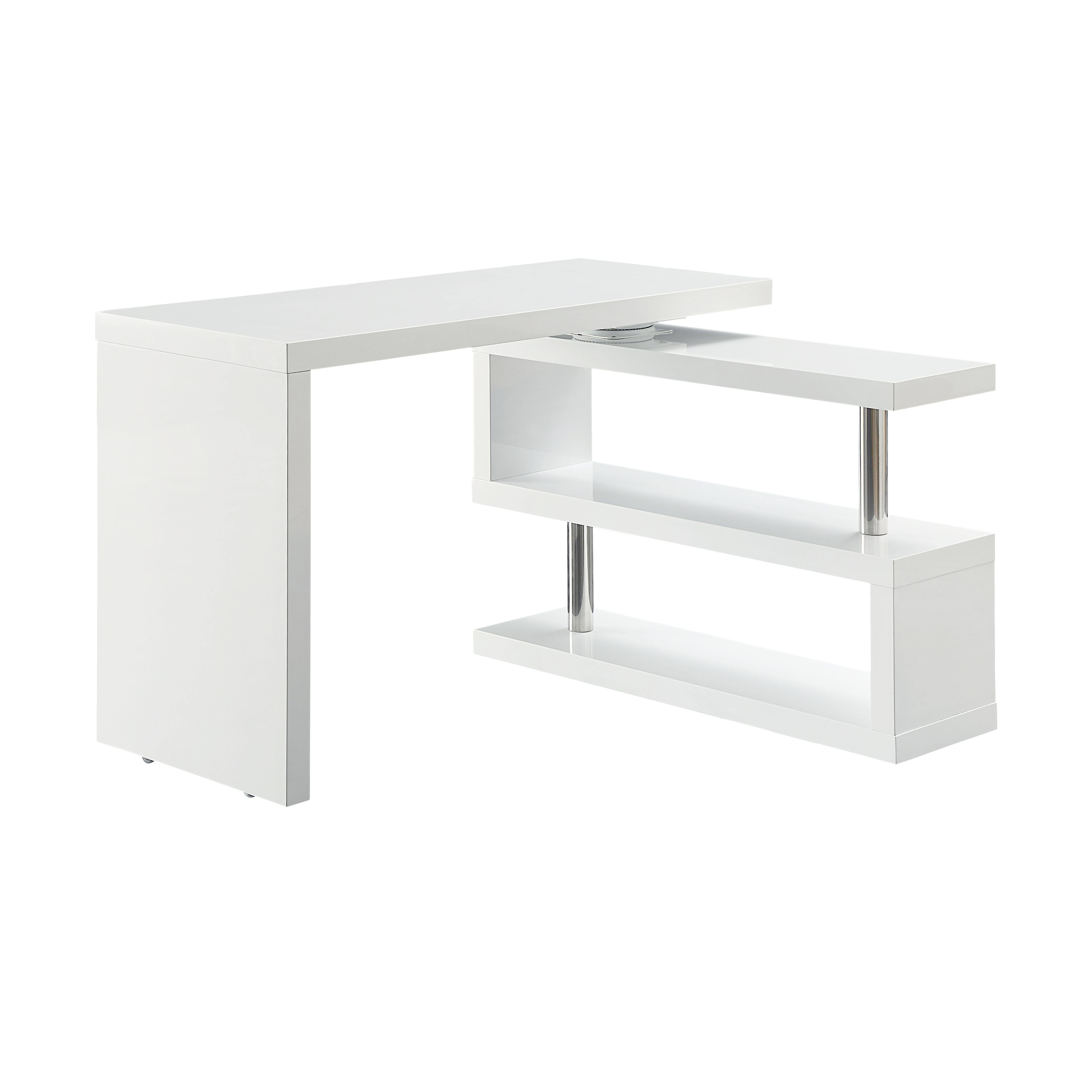 Acme Buck II Writing Desk in White Finish