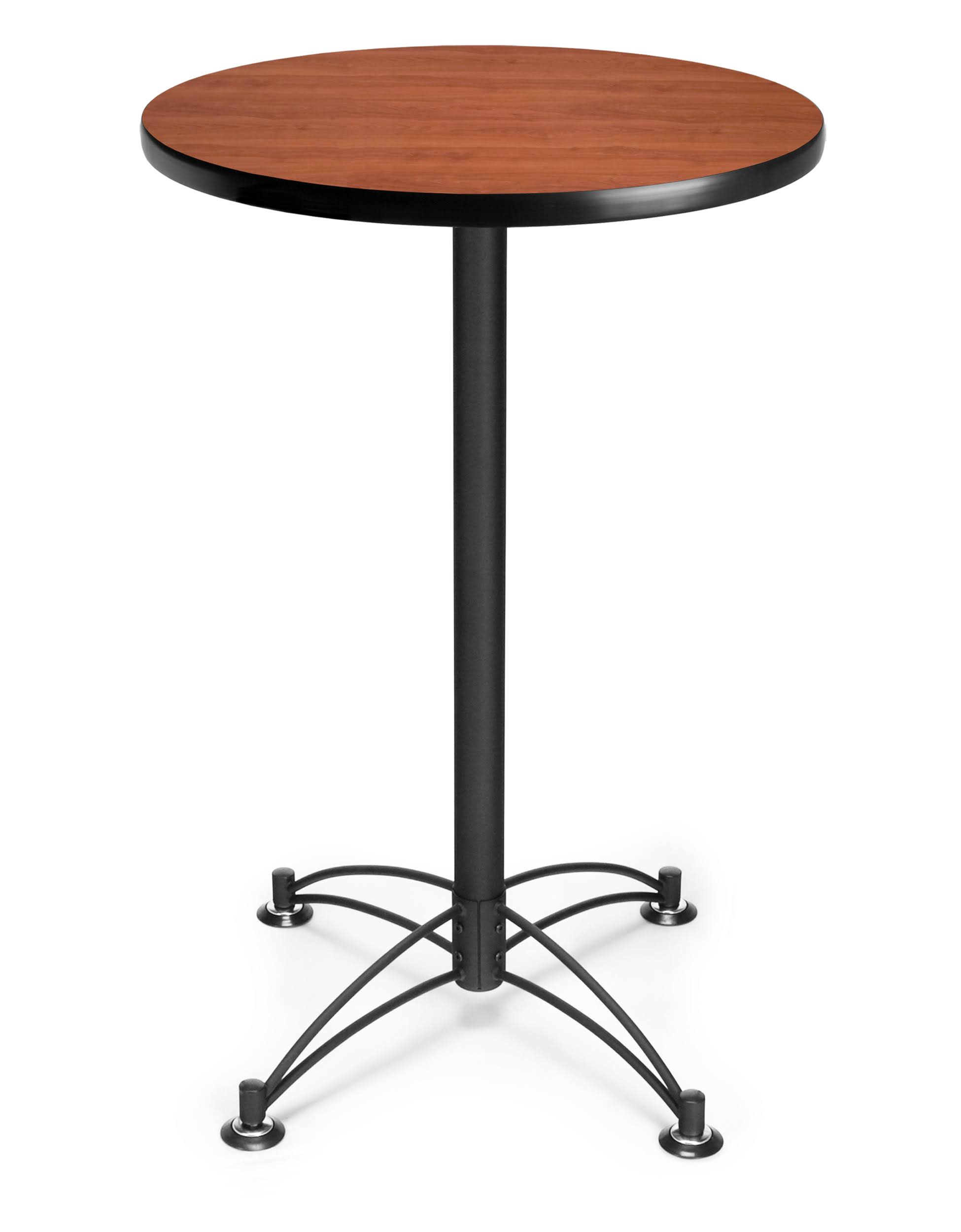Ofm 24x22 Round Black Base Cafe Table-Cherry