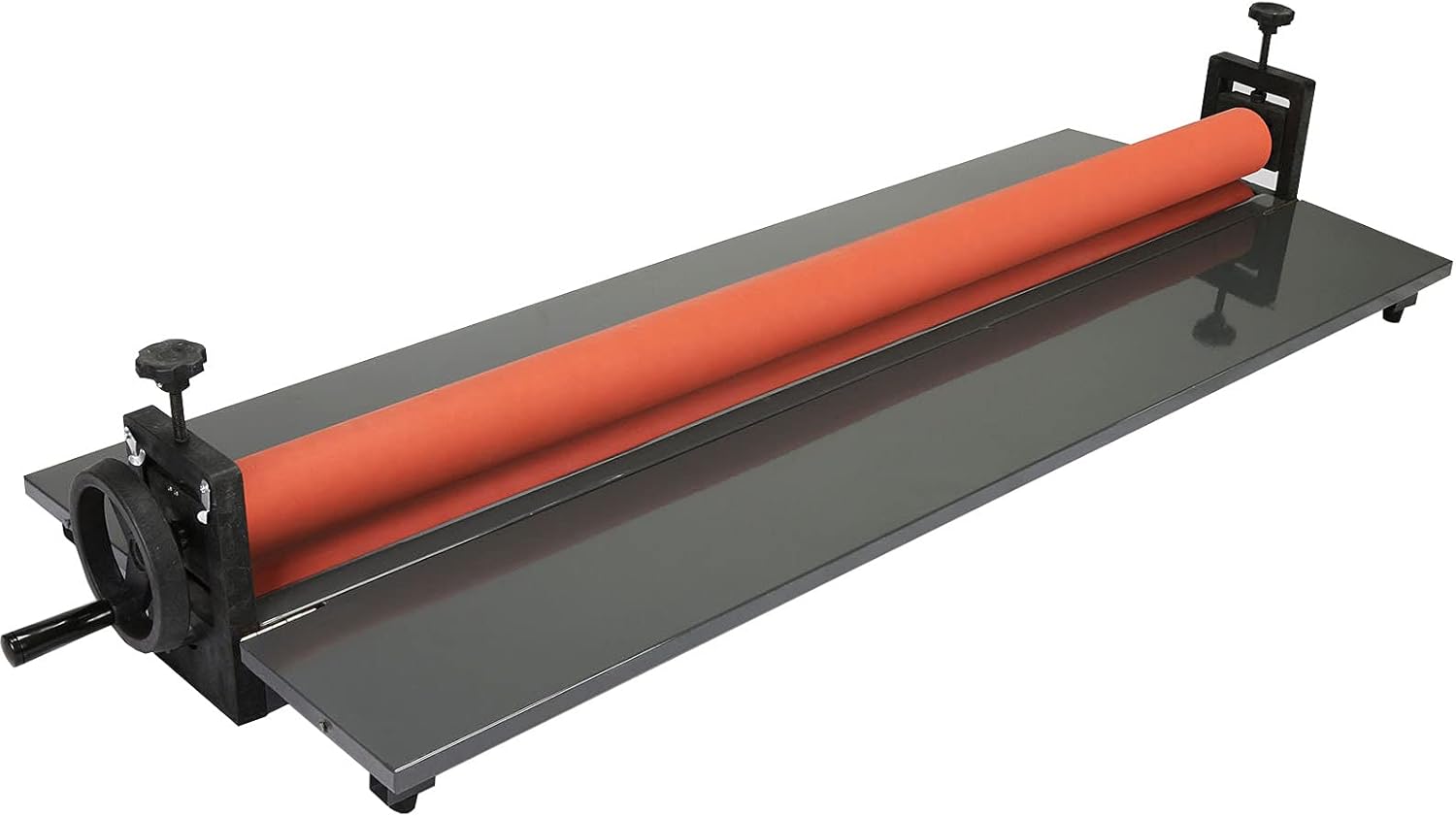 TECHTONGDA 51 Inch Cold Laminator Machine Manual Vinyl Photo Film Cold Laminator Hand Crank Pressure Cold Roll laminator with 1inch Laminating Thickness and Foldable Table for Home Office School