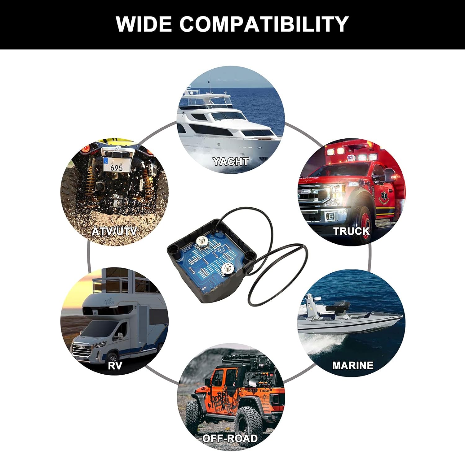 Dual Battery Isolator 12V 140Amp, Voltage Sensitive Relay VSR,Compatible with RV Marine Car Vehicles Truck Caravan Off-road Camper Yacht，Not Fit for lithium batteries