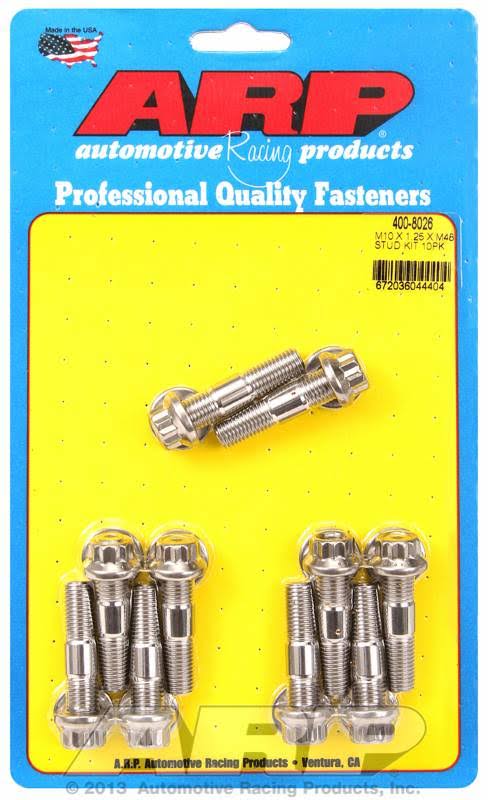 ARP 400-8026 - M10 x 1.25 x 48mm Broached Stud Kit 10pcs