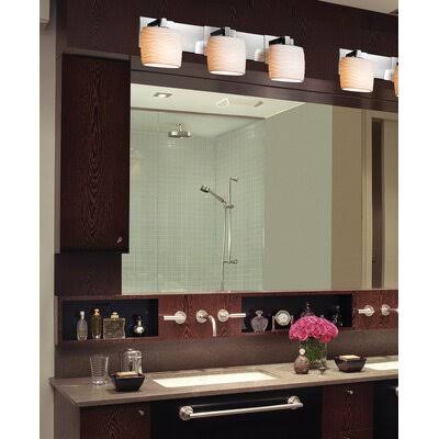 Araea 3-Light Vanity Light Red Barrel Studio Finish: Matte Black, Shade Pattern: Waves