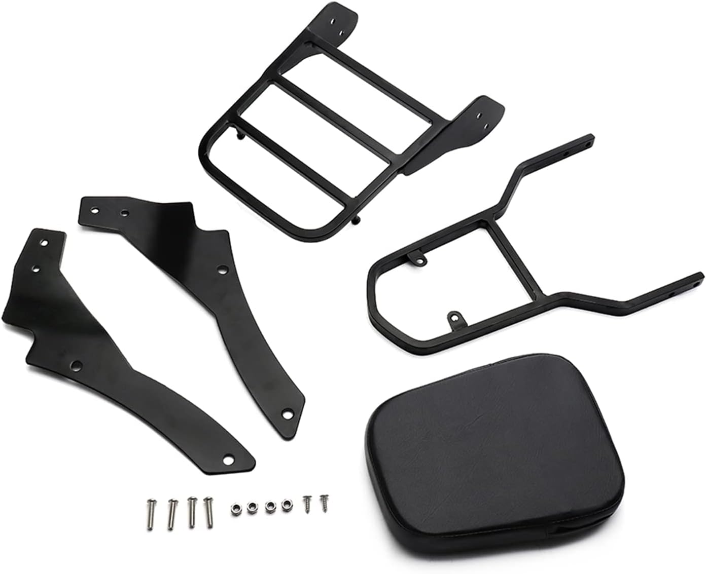 TIMAGIC Sissy Bar Passenger Back Seat Cushion Backrest Fit for Compatible with Yamaha V Star 650 400 Custom 96-2011 For Yamaha Drag Star 400 650 Custom 1997-2011 Black