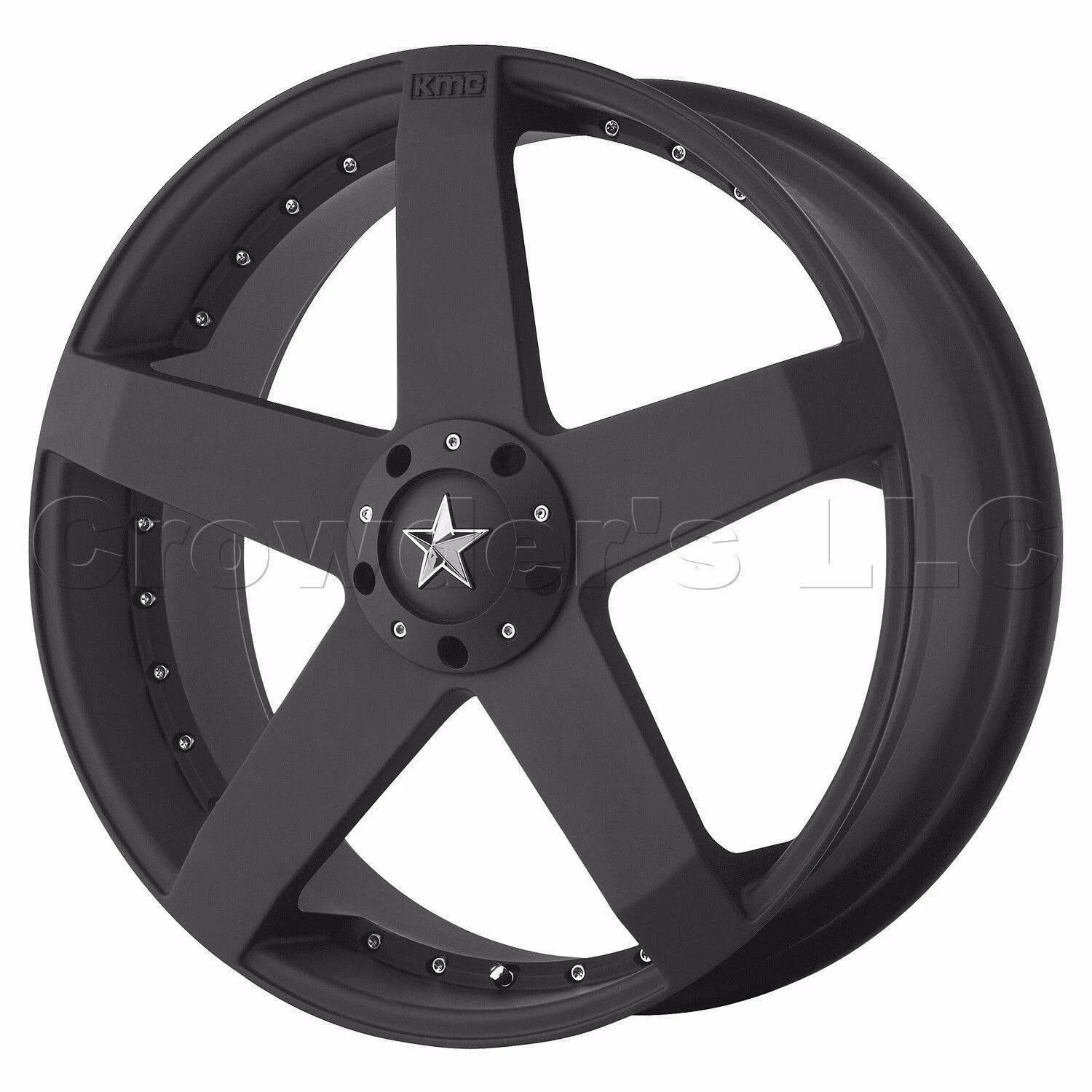 KMC Rockstar Car Wheels 20x8 Km77528046732 Matte Black