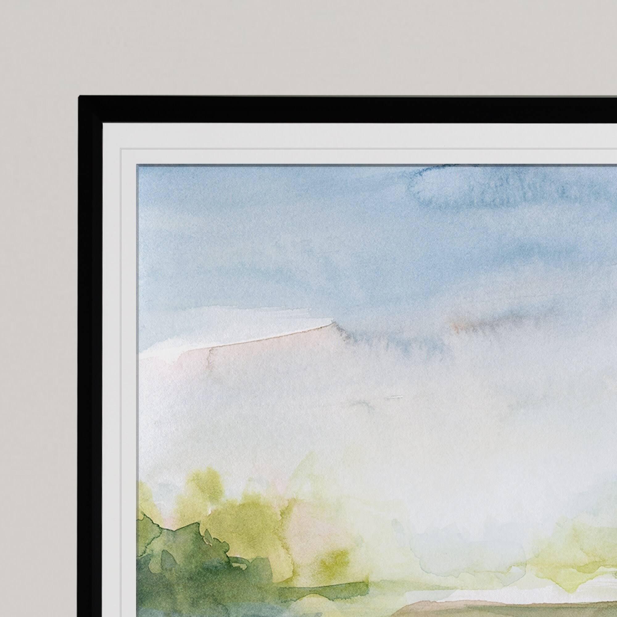 Wexford Home Clear Day-Premium Framed Print - Blue, Green, White, Black, Red, Grey, Yellow,