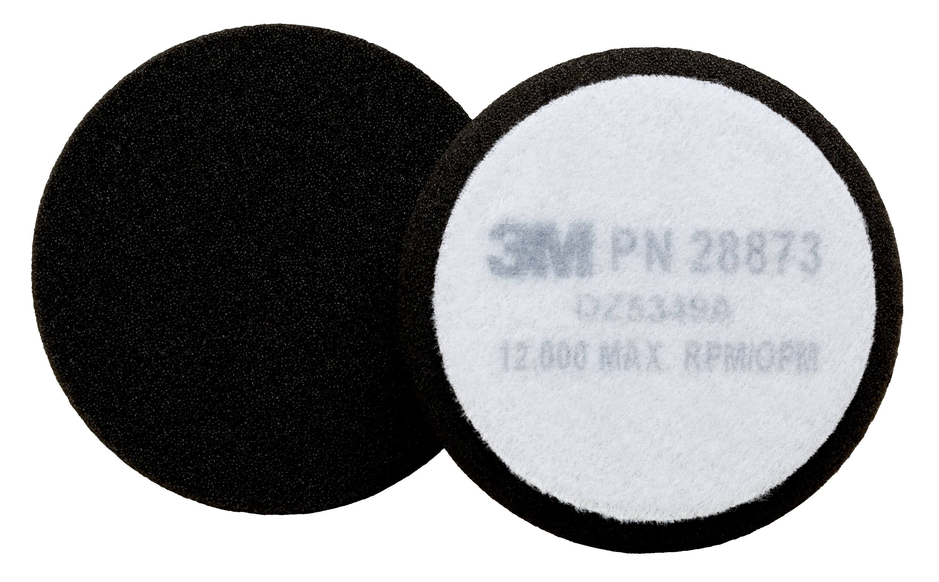 3M 28873 Finesse-it Buffing Pad Flat Face, 3-1/2 in, Grey Foam, 10 per Inner, 50 per Case