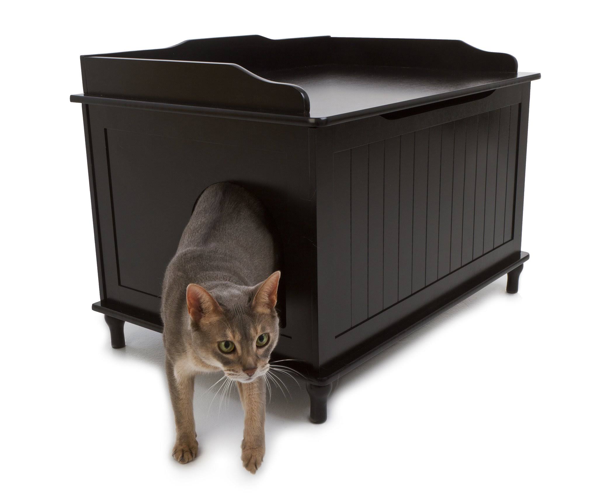 Designer Catbox Litter Box Enclosure Black