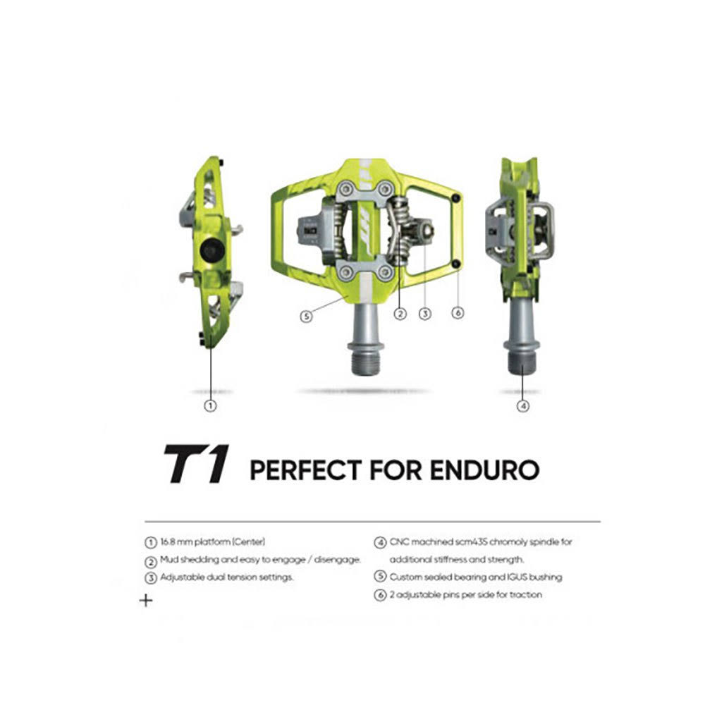 HT Components T1 Clipless Bike Pedals Stealth Black