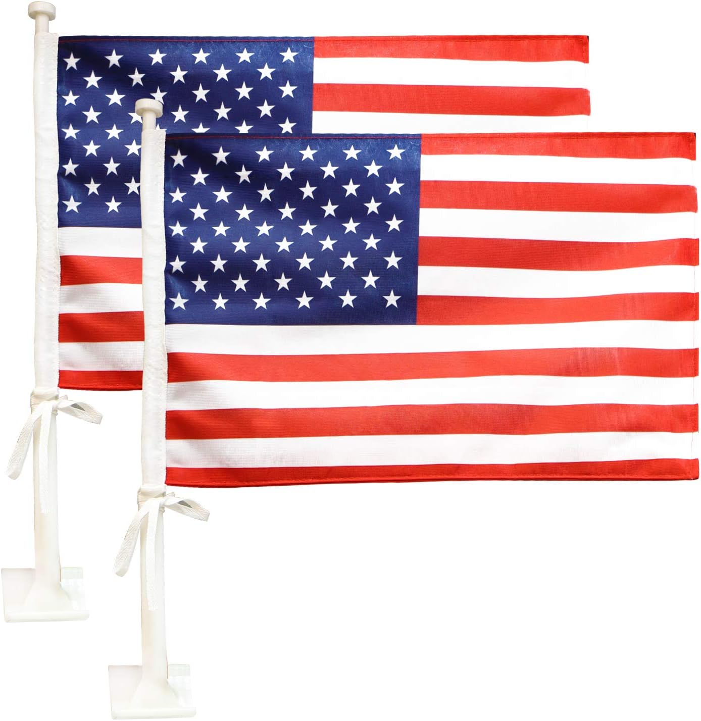 Anley Car Flag with Flagpole Mount & American Flag - 17