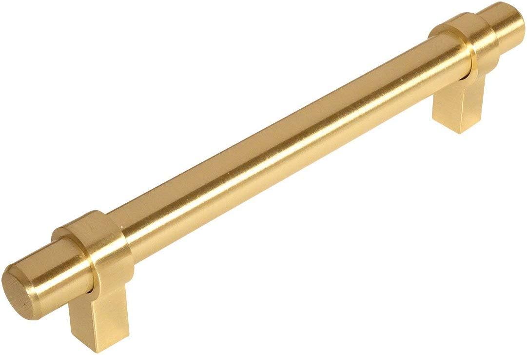10 Pack - Cosmas 161-128BB Brushed Brass Cabinet Bar Handle Pull - 5