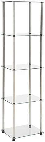 Pemberly Row 4 Shelf Glass Tower Pack of 2