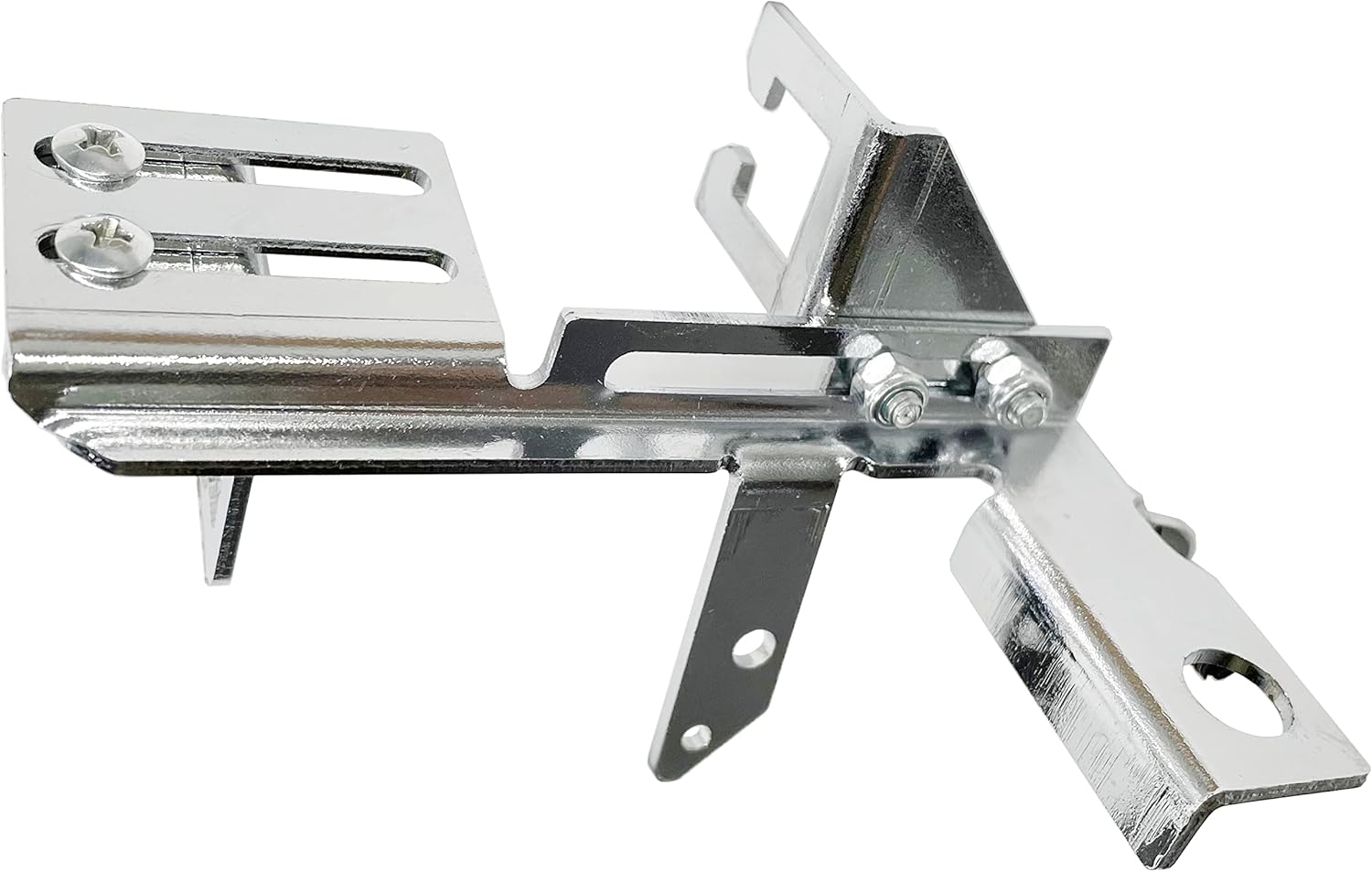 LKONWEE 24283 Throttle and Kickdown Cable Bracket Kit,Adjustable,Chrome Steel Carburetor Linkage Bracket Fits for SBC BBC Holley