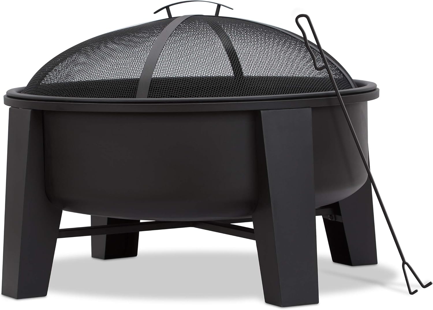 Real Flame Forsyth Wood Burning Fire Pit 360-BLK Black