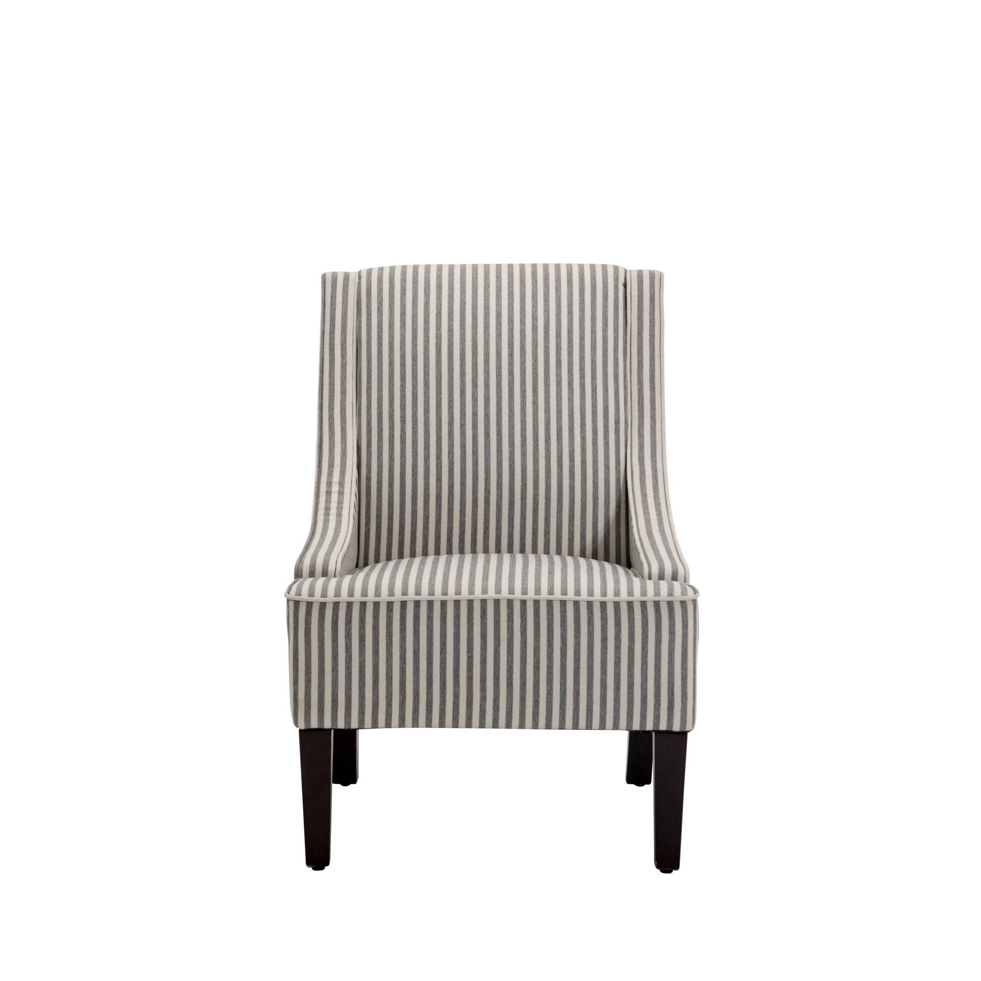 WOVENBYRD Swoop Arm Velvet Accent Chair - Grey Rose