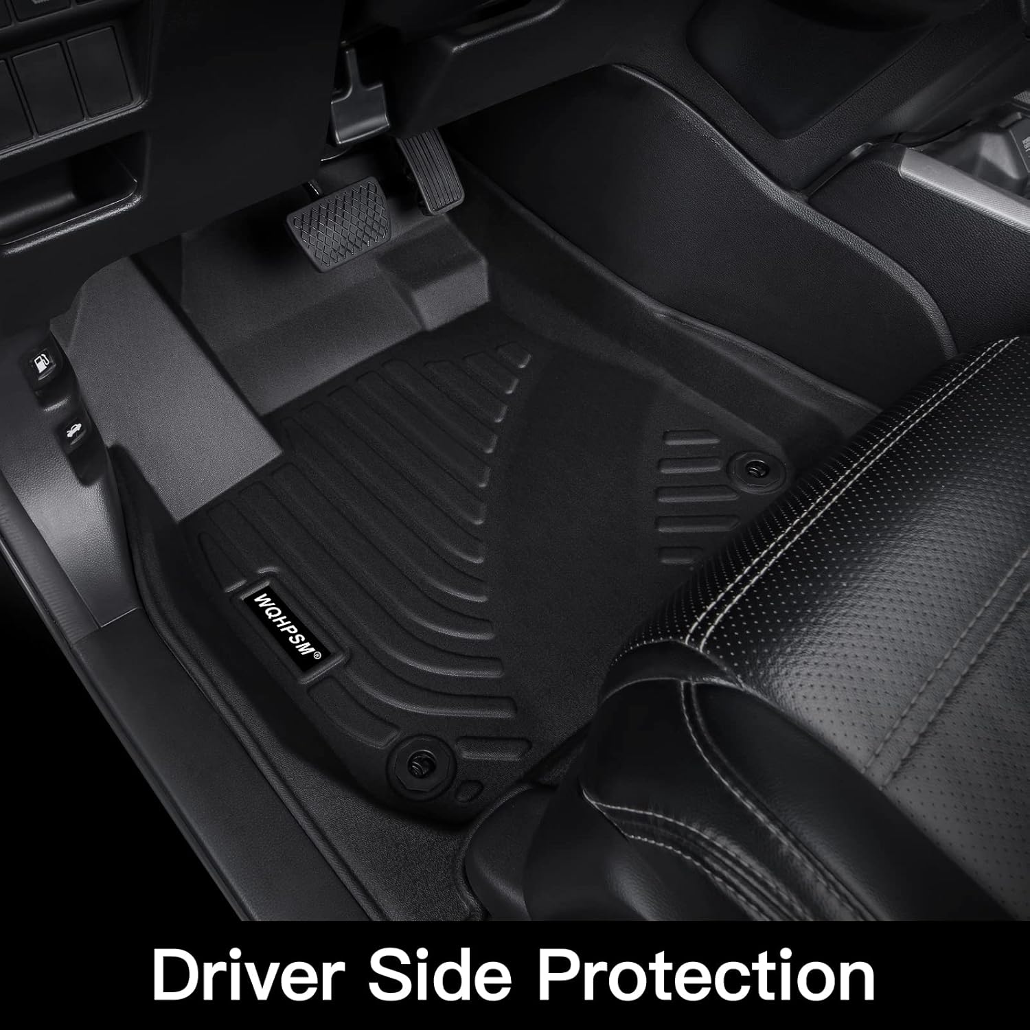 WQHPSM Floor Mats Compatible with Honda CR-V 2017-2022 , All Weather Guard Floor Mats Floor Liners,All Season Floor mats, Custom Fit TPE Car Mats Front & Rear Full Set,Black