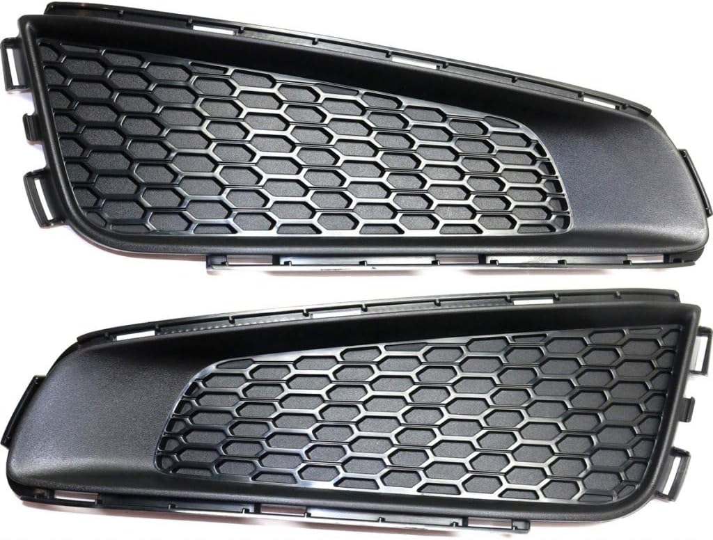 For Cadillac ATS Fog Light Cover 2013 2014 Outer Driver and Passenger Side Pair/Set | Textured Black | GM1038178 + GM1039178 | 20912439 + 20912440