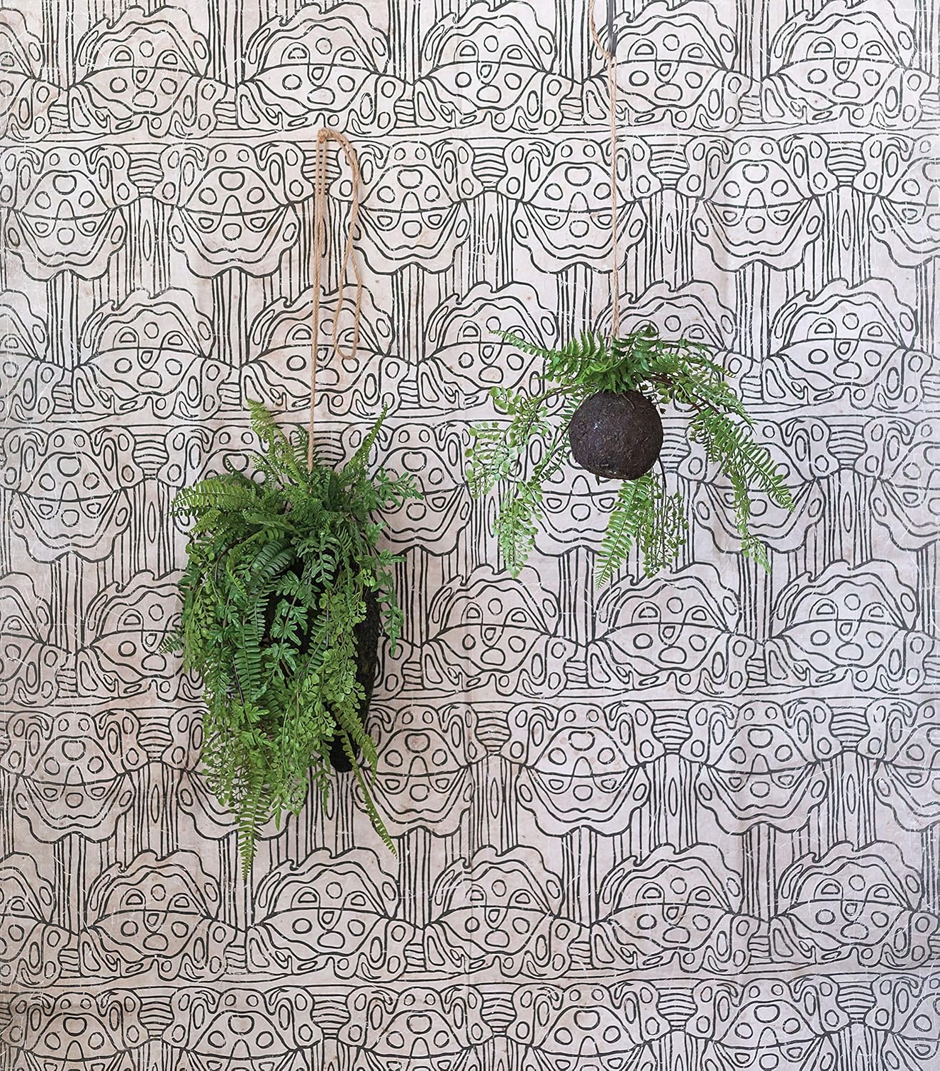 Creative Co-Op Hanging Fern Faux Botanical, Green Pack of 2