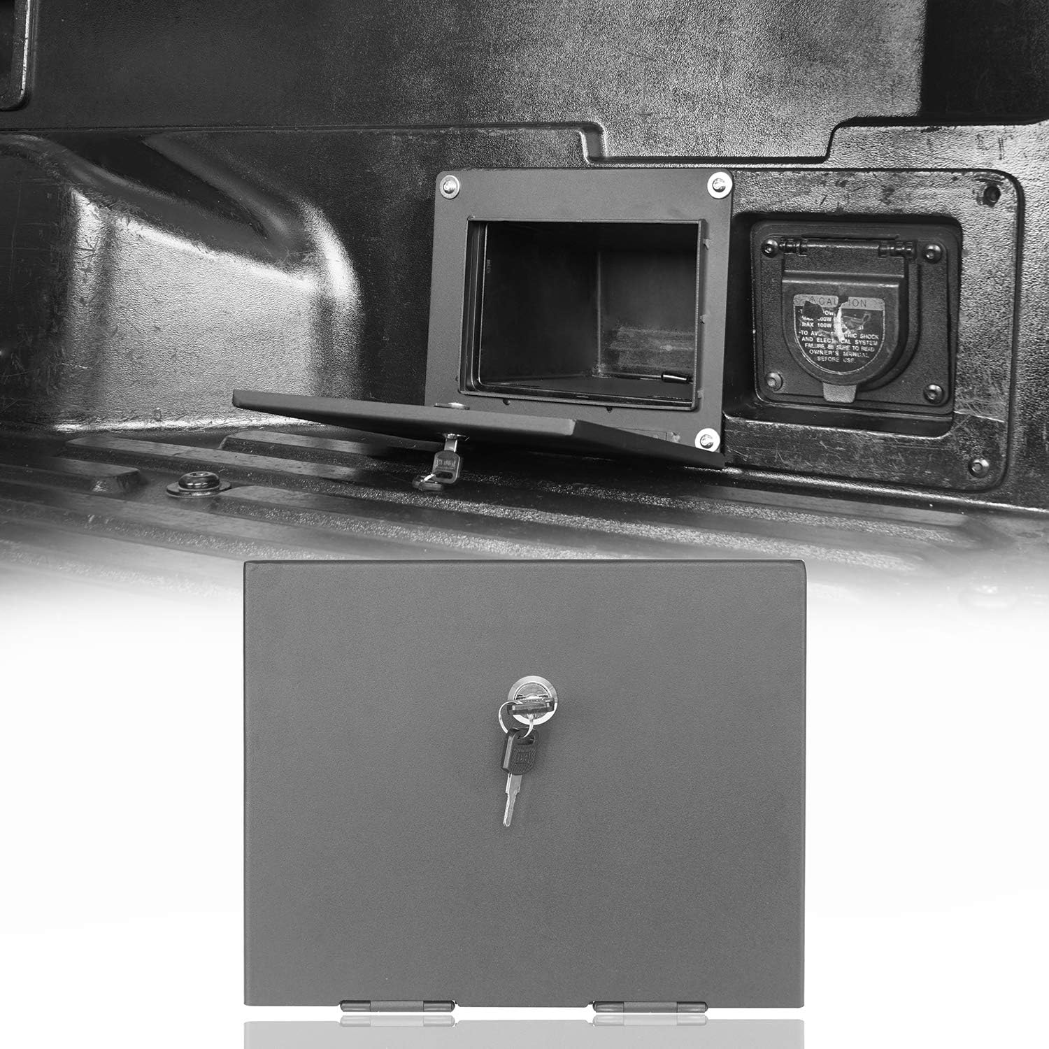 Hooke Road Tacoma Bed Storage Lockbox Security Organizer Insert Box Vault Compatible with Toyota Tacoma 2005-2015 2nd Gen Pickup Truck